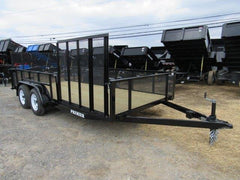 Premier 7 x 16 Landscape Utility Trailer – Mesh Sides & ATV Ramp image 0