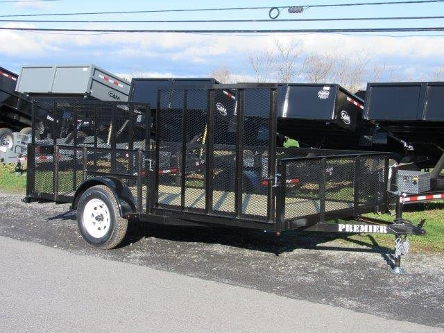 Premier 7 x 12 Landscape Utility Trailer – Mesh Sides & ATV Ramp image 0