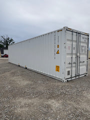 NEW 40ft High Cube White Shipping Container – Pure White Single Door Storage Container image 2