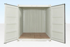 10Ft X 8Ft Shipping Container (One Trip) – White image 2