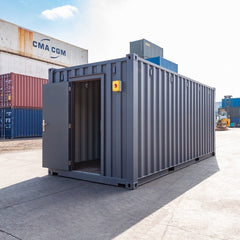 Enhanced 20ft Standard Shipping Container – Grey Finish image 0
