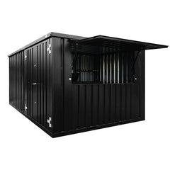 Flat Pack Container 4×3 Meters Black Ral 9005 image 0