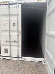 NEW 40ft High Cube White Shipping Container – Pure White Single Door Storage Container image 3