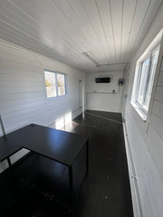 20ft 20’ Slate Gray Shiplap 120V Shipping Container Office Mini Split image 2