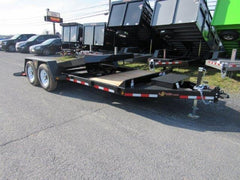 BWise 7 x 20 Low Profile Split-Tilt Equipment Trailer – Gravity Tilt image 3