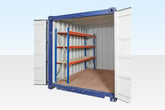 Adjustable Heavy Duty Three Tier Container Racking (Single Bay) image 0