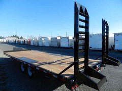 BWise 8 x 24 Deckover Equipment Trailer – Pop Up Beavertail image 1