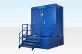 Double Mains Toilet Waste Tank (500 Gallon Steel Heavy-Duty Unit) image 0