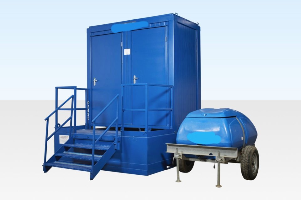 Double Mains Toilet Waste Tank (500 Gallon Steel Heavy-Duty Unit) image 3