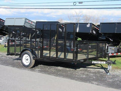 Premier 7 x 12 Landscape Utility Trailer – Mesh Sides &amp; ATV Ramp image 0