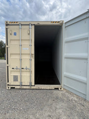 NEW 40ft High Cube Ivory Shipping Container – Single Door Storage Container with Lock Box image 3