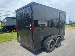 Homesteader 6 x 12 V-Nose Enclosed Cargo Trailer – Black Trim image 2