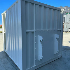 White Modified 10ft Shipping Container with AC image 2