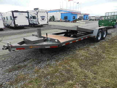 BWise 7 x 22 Low Profile Split-Tilt Equipment Trailer image 2