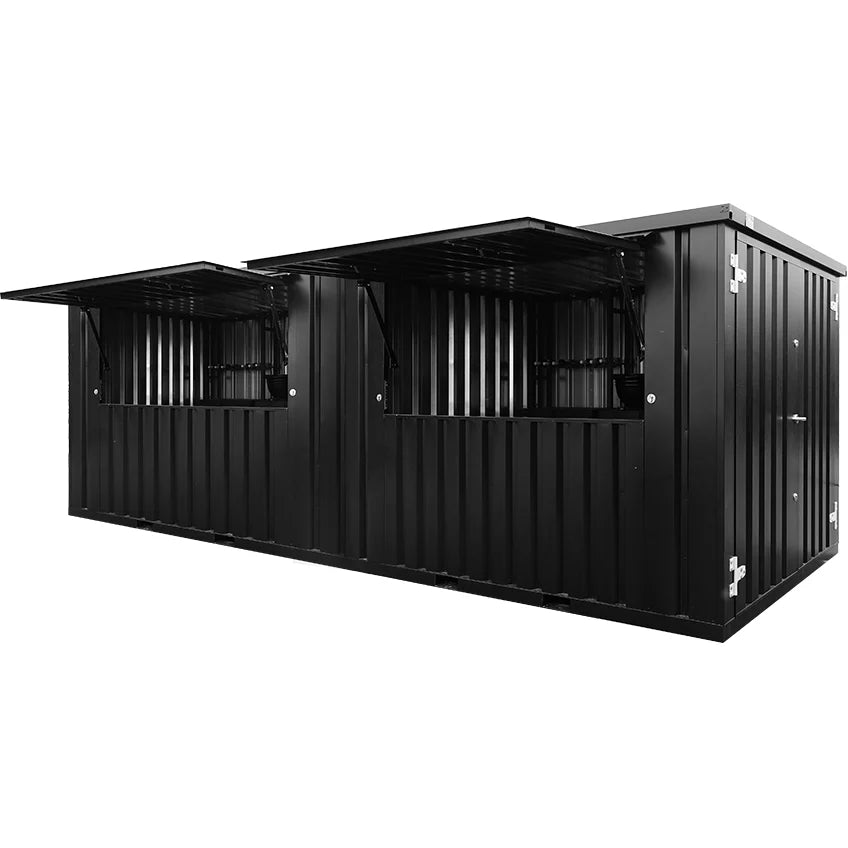 20 Foot Container Bar for Pop-up Shops and Events – Black RAL 9005 image 1