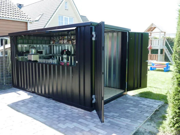 Flat Pack Container 4×3 Meters Black Ral 9005 image 1