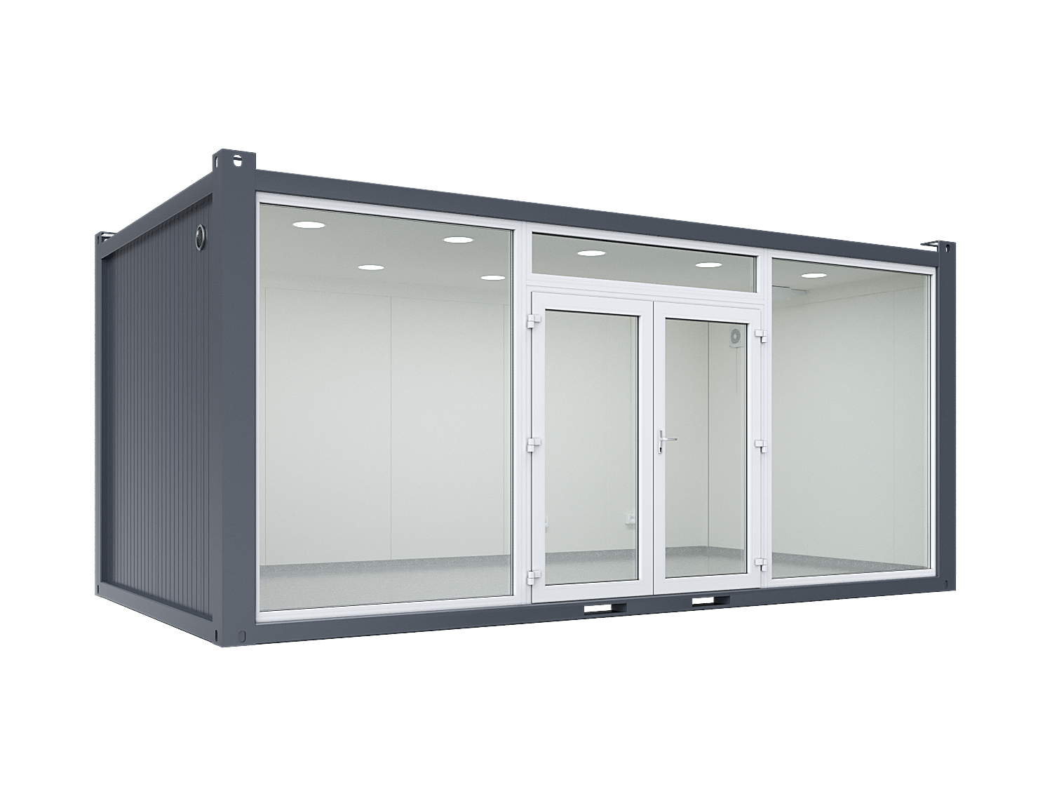 6×3.2m Glass Container, 1 Glass Wall image 0