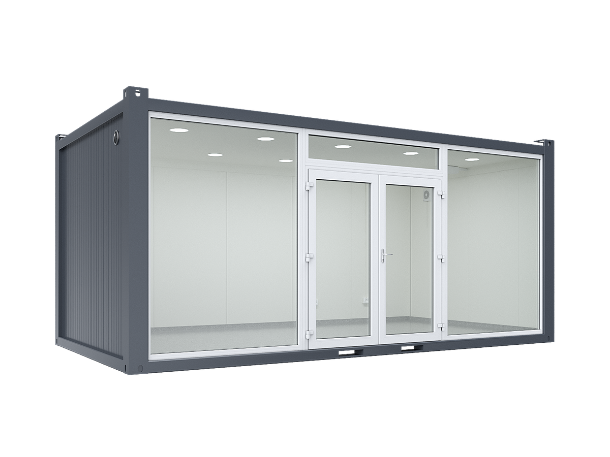 6×3.2m Glass Container, 1 Glass Wall image 0