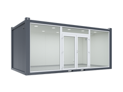 6×3.2m Glass Container, 1 Glass Wall image 0