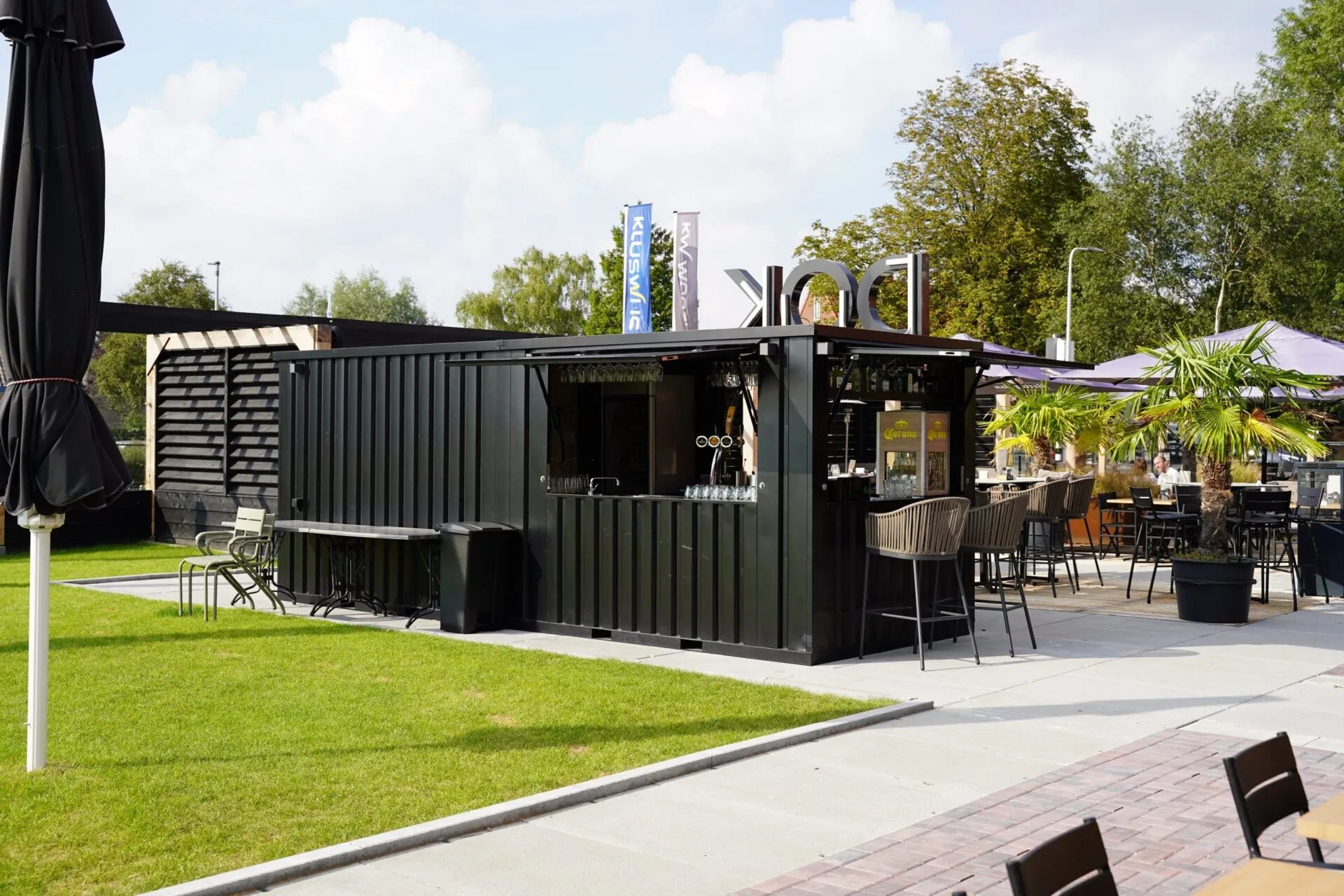 Flat Pack Container 4×3 Meters Black Ral 9005 image 2