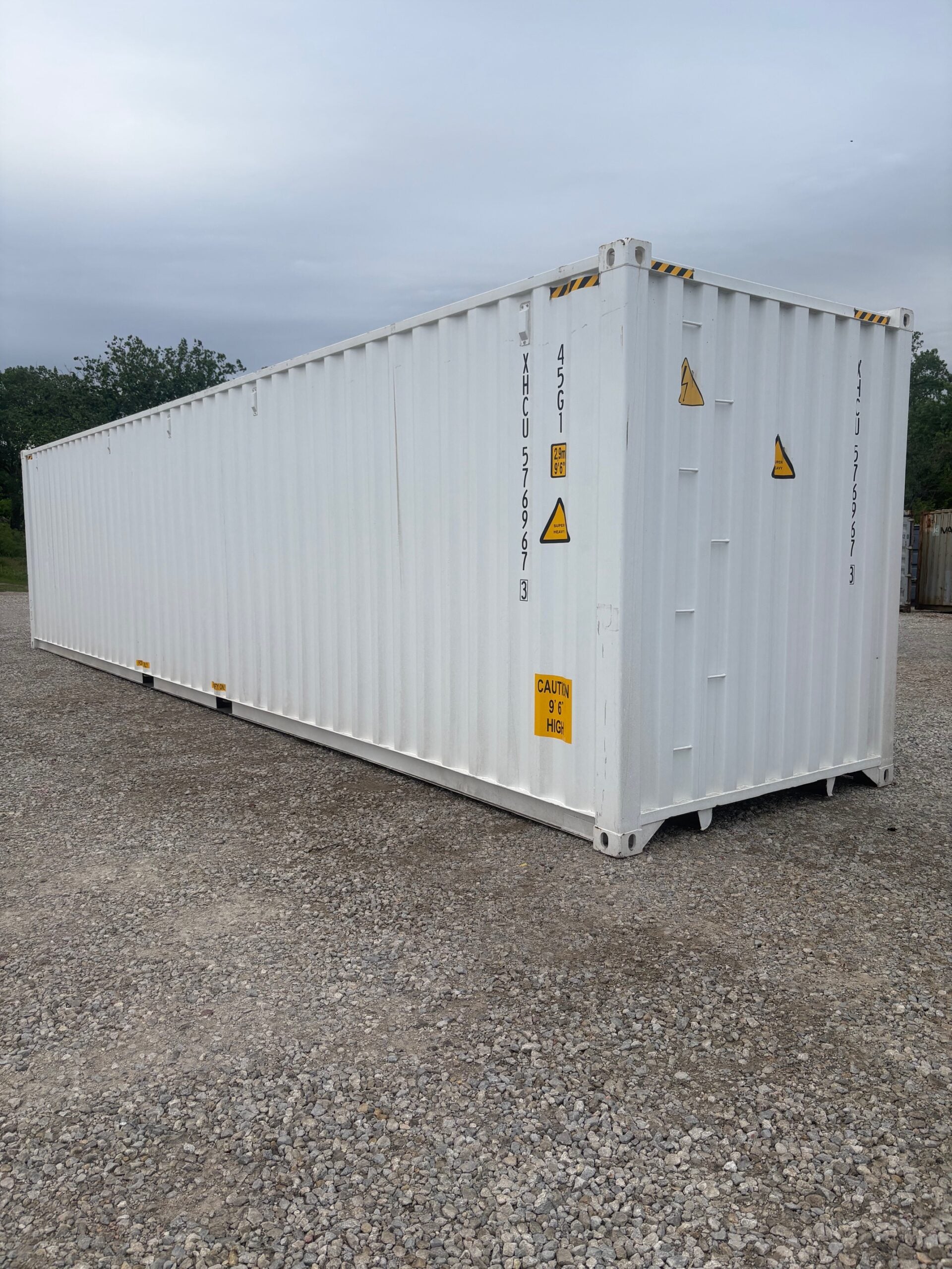 NEW 40ft High Cube White Shipping Container – Pure White Single Door Storage Container image 4