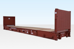 40ft Flat Rack Shipping Container for Sale | Used Heavy Duty Flat Rack USA image 0