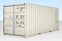 20ft One Trip Shipping Container – White (RAL 9003) | Wind & Watertight Storage Container image 0