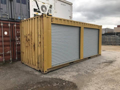 Yellow 20ft Used Container – Dual Side Roll-Up Doors image 2