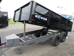 BWise 7 x 12 Deckover Dump Trailer – Fold Down Sides image 2