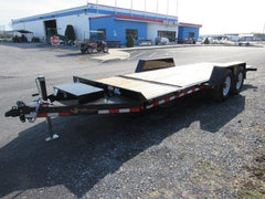 BWise 7 x 20 Low Profile Split-Tilt Equipment Trailer – Gravity Tilt image 2