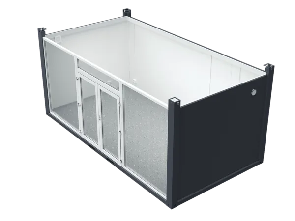 6×3.2m Glass Container, 1 Glass Wall image 3