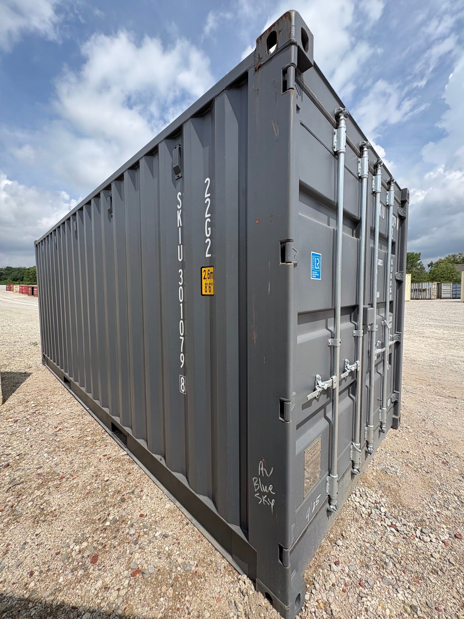 20ft Slate Gray Shipping Container image 1