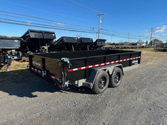 BWise 7 x 16 Heavy Duty Dump Trailer – Low Profile With Ramps image 2