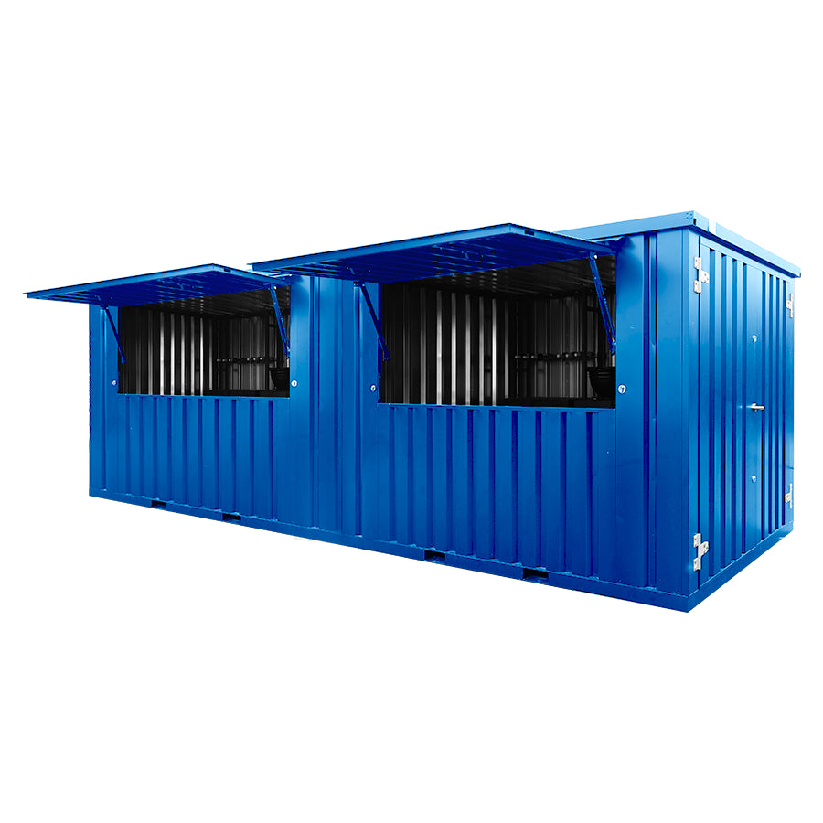 20 Foot XL Blue Container Bar – Perfect for Mobile Bars, Restaurants & Events image 1