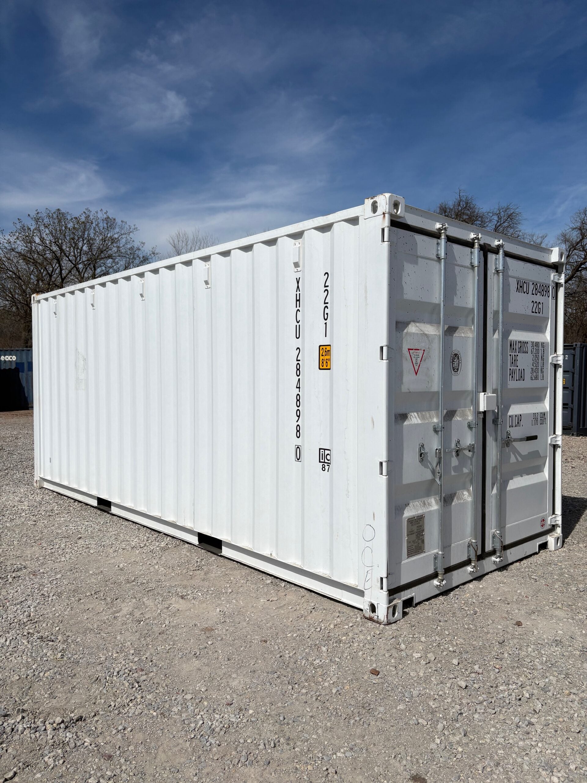 NEW 20ft White Shipping Container image 1
