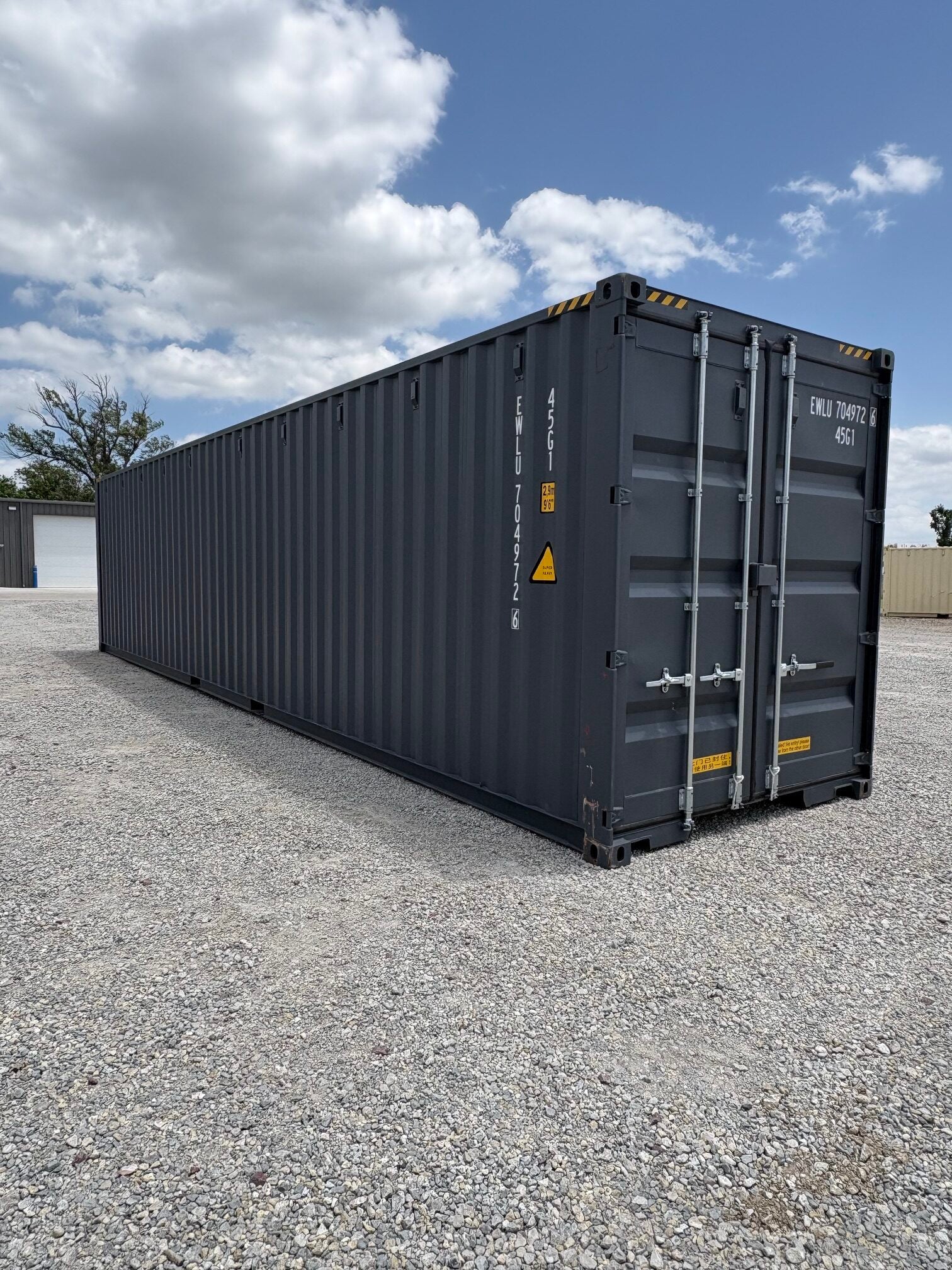 NEW 40ft High Cube Double Door Shipping Container – Slate Gray | Tunnel Storage Container image 4