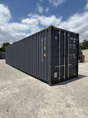 NEW 40ft High Cube Double Door Shipping Container – Slate Gray | Tunnel Storage Container image 0