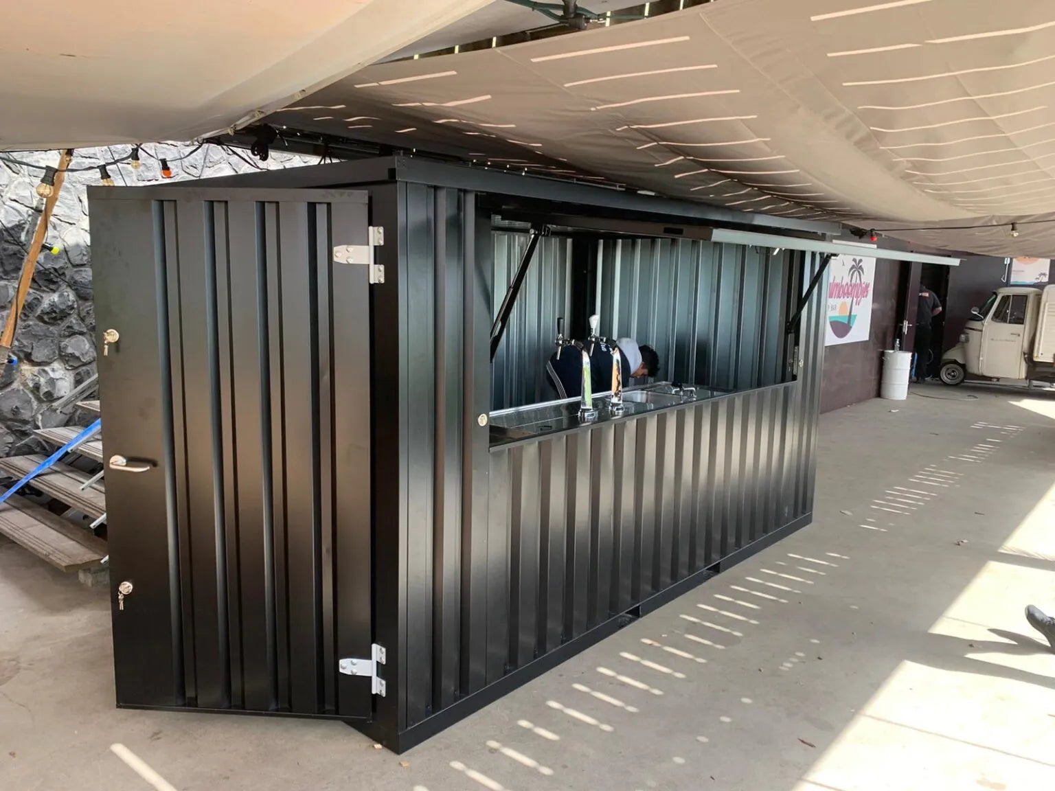 Flat Pack Container 4×3 Meters Black Ral 9005 image 4