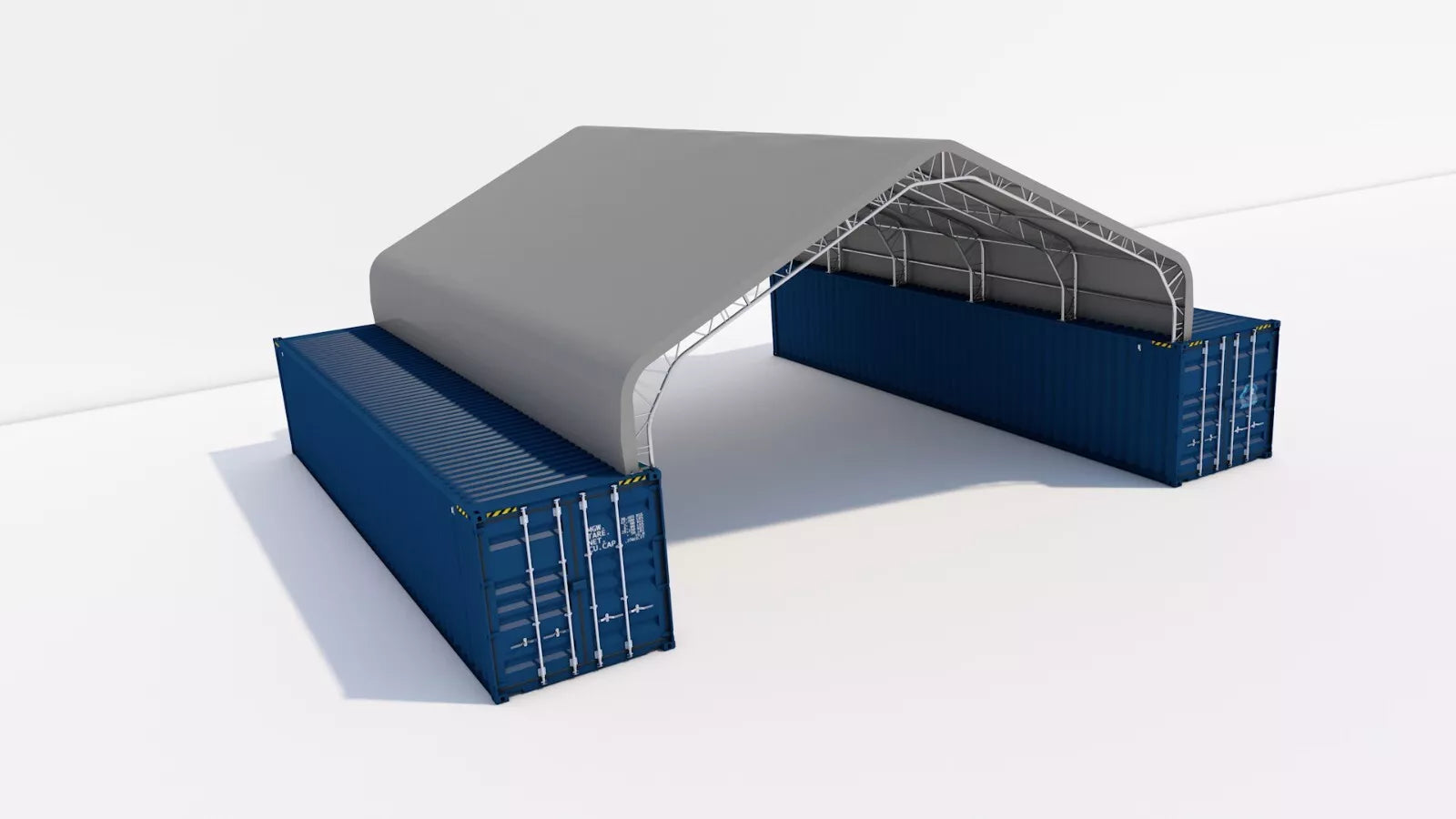 33W x 40L x 12H Peak Double Truss Kwanzaa Hut Shipping Container Roof Quonset image 2