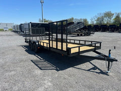 Carry-On 7 x 20 Landscape Utility Trailer – Side Ramp Gate image 0