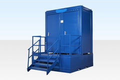 Double Mains Toilet Waste Tank (500 Gallon Steel Heavy-Duty Unit) image 0